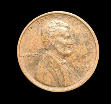 1909 Lincoln Cent - AU+ details #199