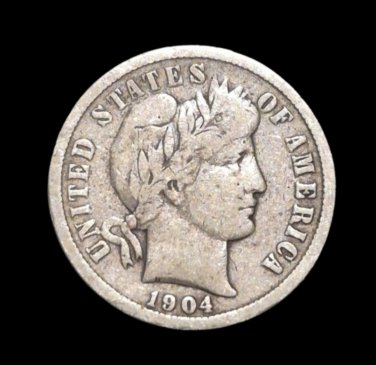 1904 Barber Dime - VG8 #227