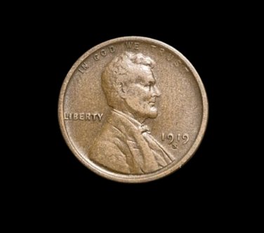 1919-S Lincoln Cent - VF20 #231
