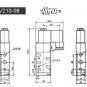 5 Way 2 Position Airtac Electric Solenoid Valve 4V210-08 DC 24V DC12V AC110V AC220V ,1.4" Port Size