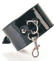 Black Buckled Ankle Cuff with Slide Clasps