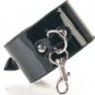 Black Buckled Ankle Cuff with Slide Clasps