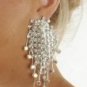 Clip-On Rhinestone Earring - multiple lines