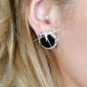 Rhinestone 20mm Rondelle Earrings