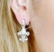Rhinestone Fleur de lis Earring -