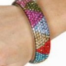 Rhinestone Multicolored Triangular Shape Bangle - Each Bangle