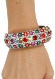 Large Multicolored 3-Row Stones Bangle - Each Bangle