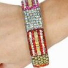 Rhinestone Multicolored Diamond Shape Bangle - Each Bangle