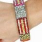 Rhinestone Multicolored Diamond Shape Bangle - Each Bangle