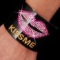 kiss Me Rhinestone Cuff studded on Acrylic - Each Cuff