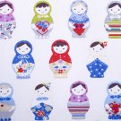 Matryoshka in white//cotton//canvas