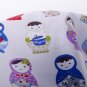 Matryoshka in white//cotton//canvas