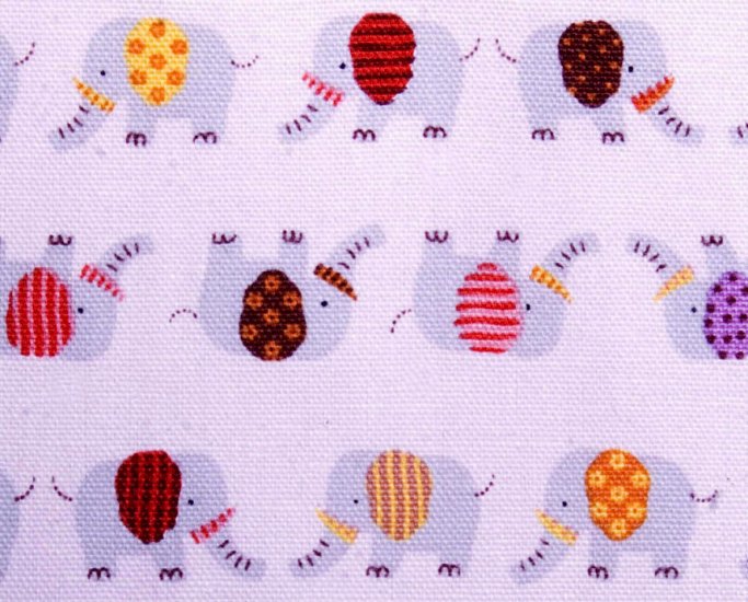 Cute elephant in light purple//oxford
