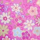 Flowers in pink//cotton//twill//