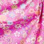 Flowers in pink//cotton//twill//