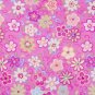 Flowers in pink//cotton//twill//