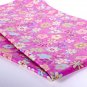 Flowers in pink//cotton//twill//