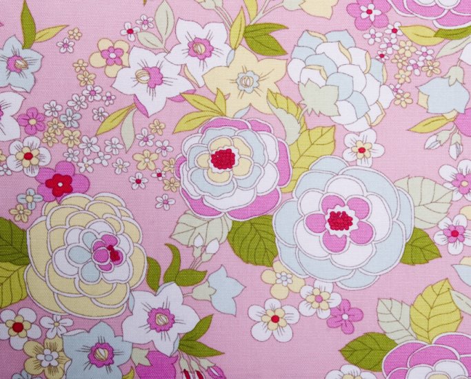 Chrysanthemum in pink//cotton//oxford