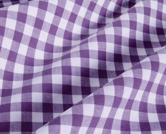 chic purple check//cotton