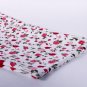 Kawaii flower//oxford//red//cotton