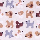 Cute puppy//maroon//cotton//oxford