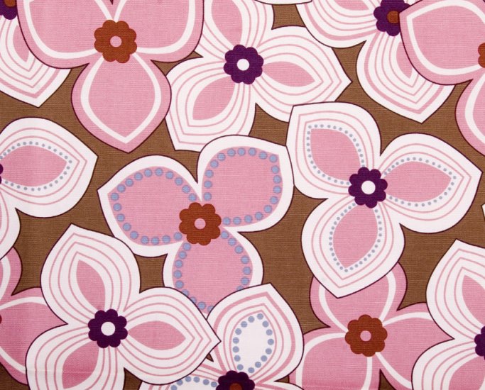 Cute flower//brown//cotton//oxford