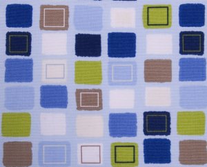 Cute square//blue//cotton//oxford
