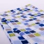 Cute square//blue//cotton//oxford