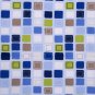 Cute square//blue//cotton//oxford