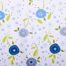 Circular flower oxford 20s//blue//cotton