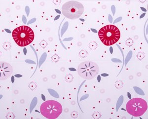 Circular flower oxford 20s//pink//cotton