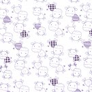 Kawaii cow//cotton//slub//black