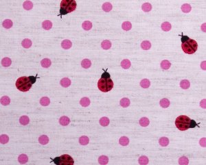 Dots and goldbugs//linens//pink