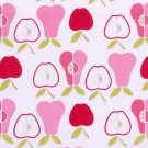 Kawaii apples oxford 20s//pink and red//cotton