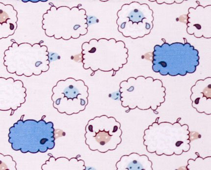 Kawaii curled lamps//blue//cotton//oxford