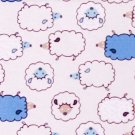 Kawaii curled lamps//blue//cotton//oxford