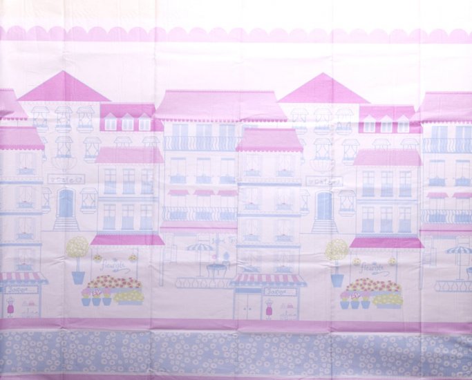Petit france, pink roof//cotton//twill//2 yards
