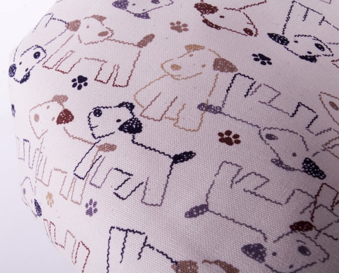 Kawaii puppy//dark blue//cotton//oxford