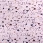 Kawaii puppy//dark blue//cotton//oxford