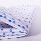 7mm blue dots in white//cotton