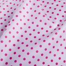 7mm pink dots in white//cotton