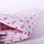7mm pink dots in white//cotton