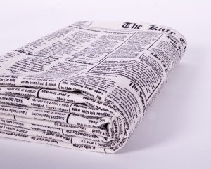 vintage newspaper//linens//