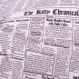 vintage newspaper//linens//