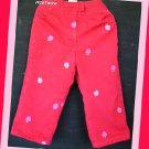 Lilly PulitzerGirl Red Pants Pink Apples 3T
