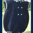 Mondays Child Girl Navy Sailor Collar Bubble Easter 9 M