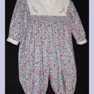 Petit Ami Girl Long LS Romper Flowers 18 M