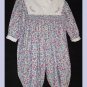 Petit Ami Girl Long LS Romper Flowers 18 M