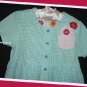 Zutano Girl Aqua Gingham Seersucker SS Dress 2