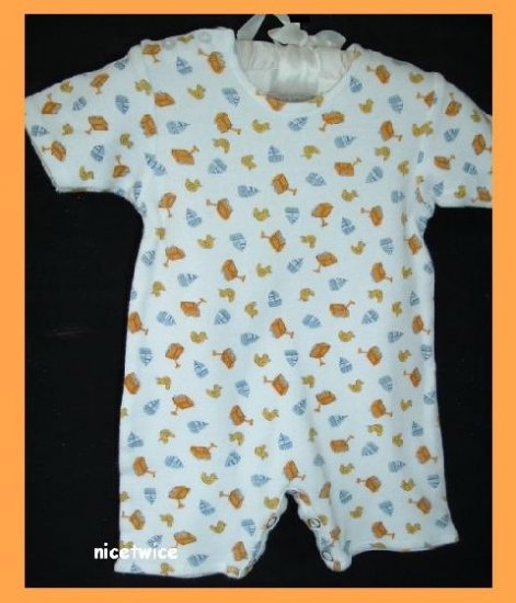 Zutano Infant Boy Romper Longall Sailboat Wagon 0 3 M
